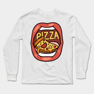 Fast Food Lover, Pizza in your mouth Long Sleeve T-Shirt